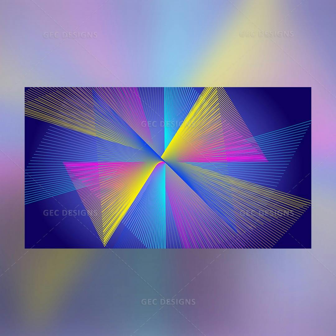 Colorful blend lines geometric background template