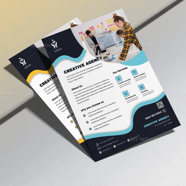 Business promotion flyer for one-page printouts