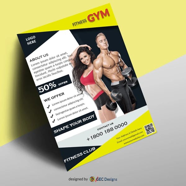 Shape your Body Gym Flyer Template