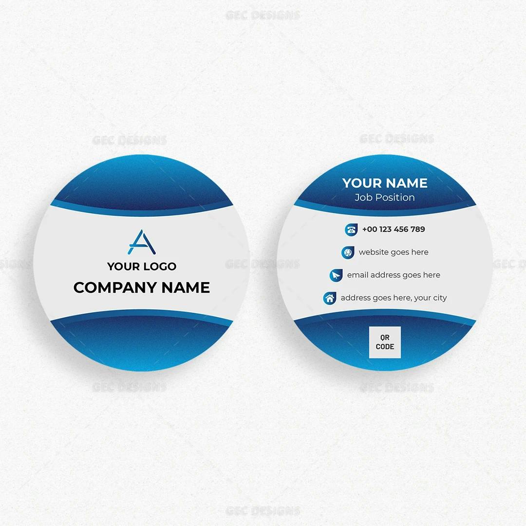 Round out your brand with circle business card design